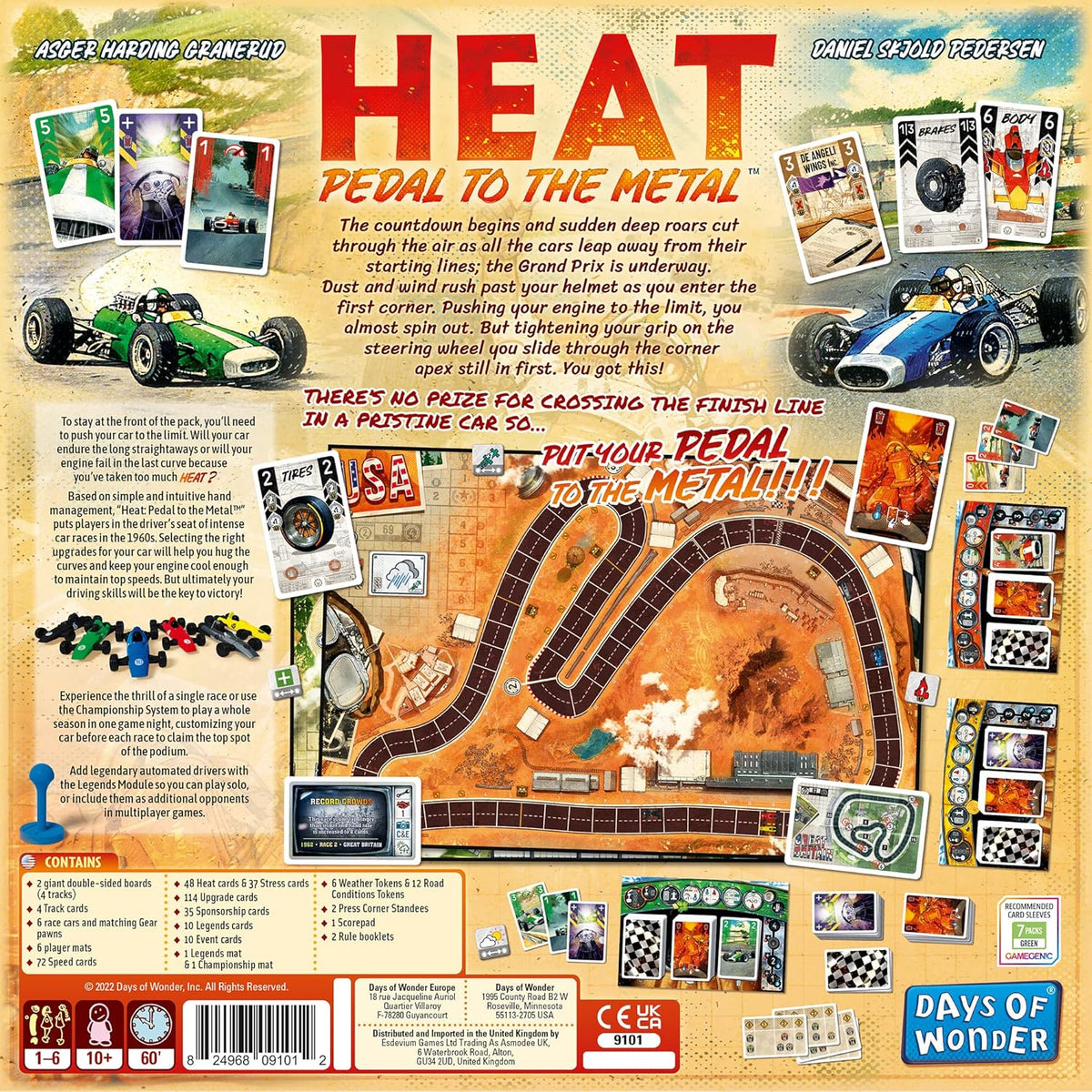 Heat - Pedal to the Metal [Board Games 1-4 Players] Board Game Days of Wonder