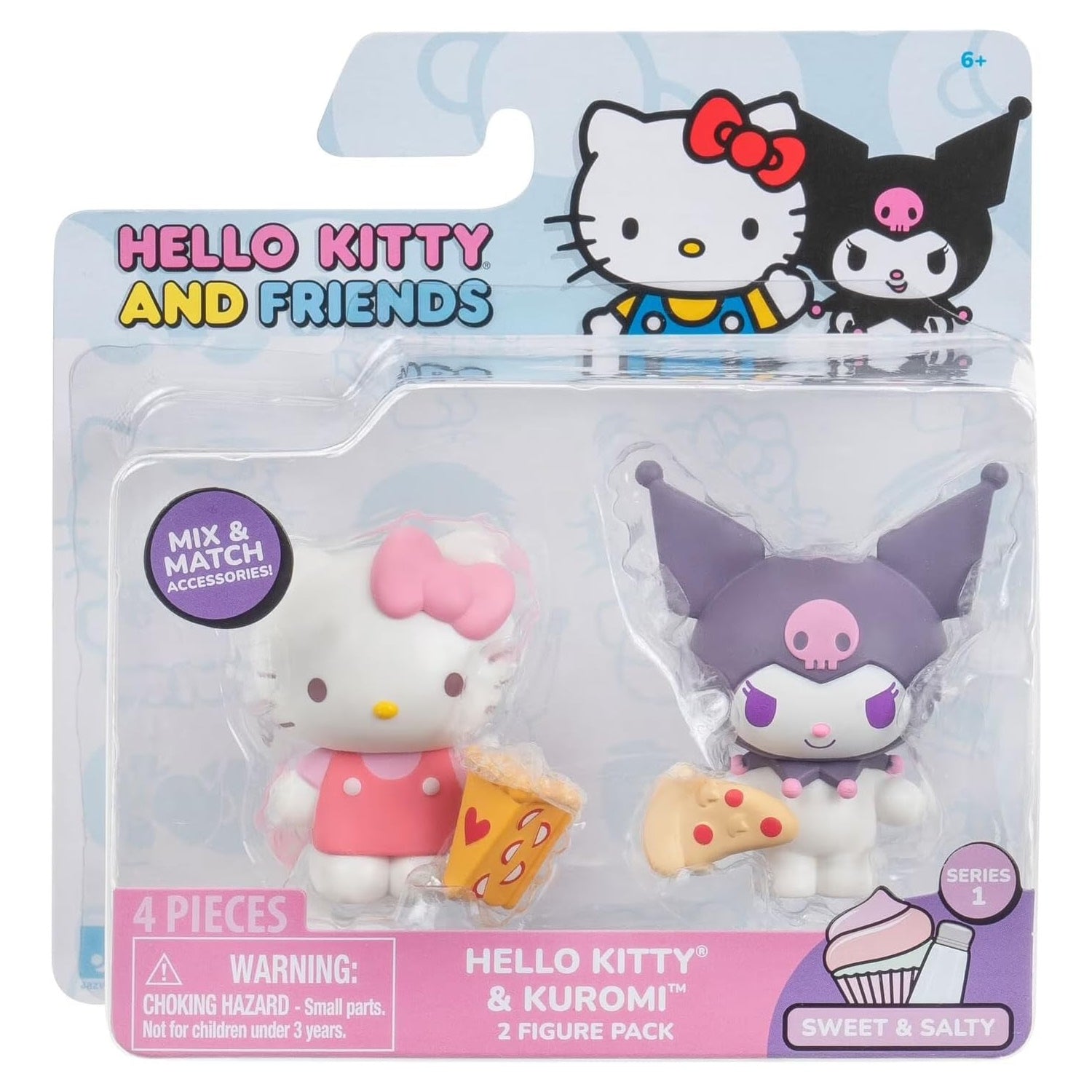 Hello Kitty and Friends: Sweet and Salty Series 1 - Hello Kitty and Kuromi Figure 2 Pack Toys & Games Jazwares