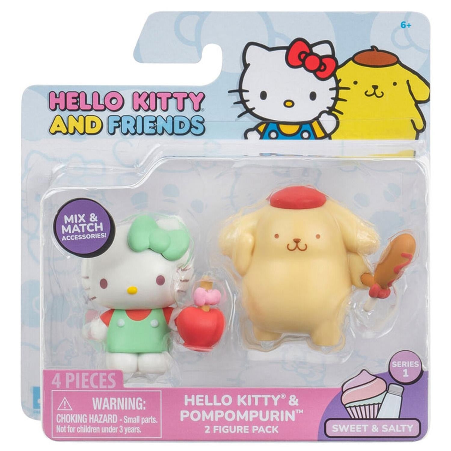 Hello Kitty and Friends: Sweet and Salty Series 1 - Hello Kitty and Pompompurin 2 Pack Figure Toys & Games Jazwares