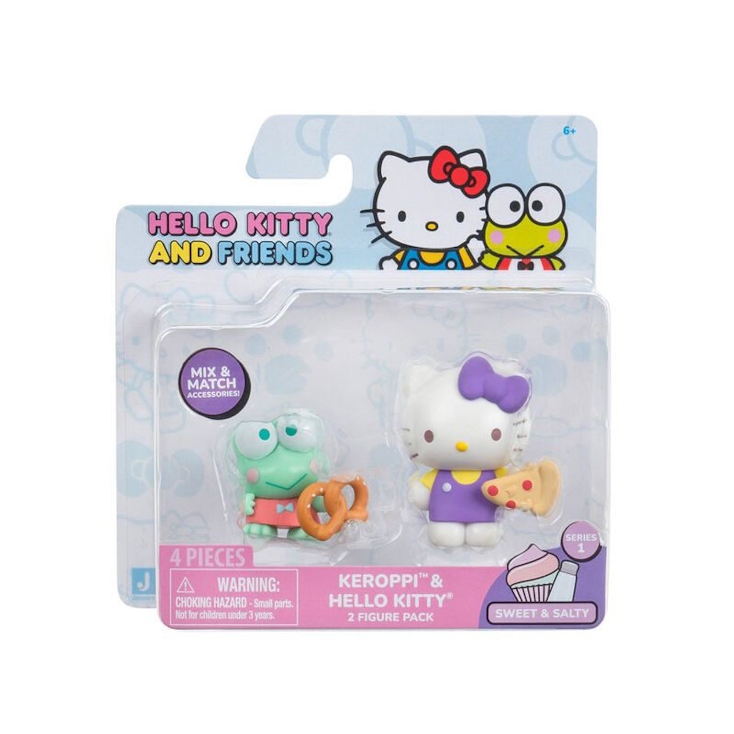 Hello Kitty and Friends: Sweet and Salty Series 1 - Keroppi and Hello Kitty 2 Pack Figure Toys & Games Jazwares