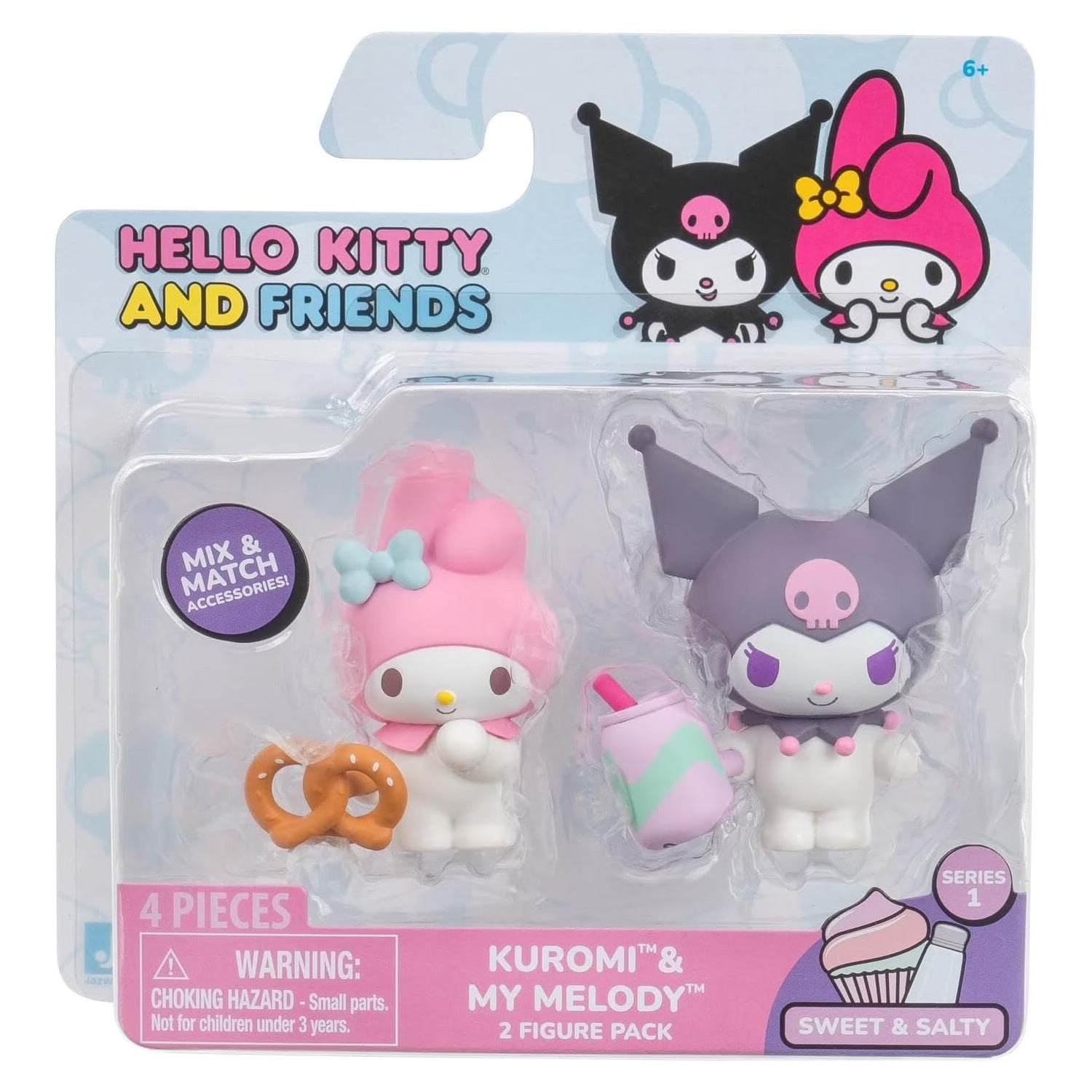 Hello Kitty and Friends: Sweet and Salty Series 1 - Kuromi and My Melody Figure 2 Pack Toys & Games Jazwares