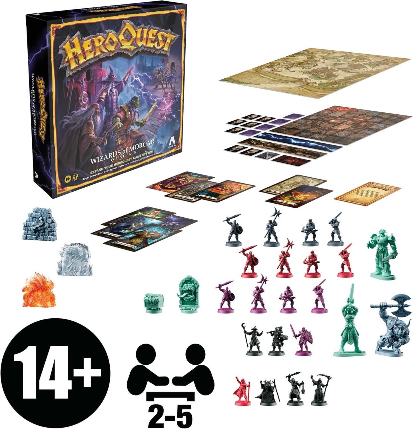 Hero Quest: Wizards of Morcar Quest Pack [Board Game, 2-5 Players] Board Game Avalon Hill