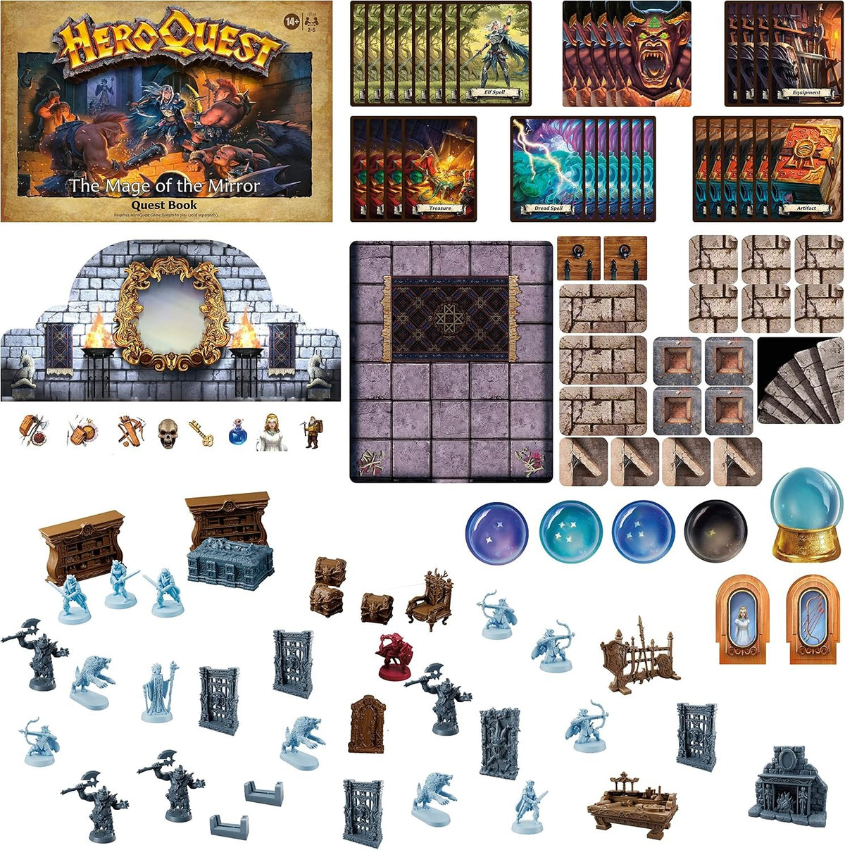 Heroquest: Mage of the Mirrior Quest Pack [Board Game, 2-5 Players] Board Game Hasbro