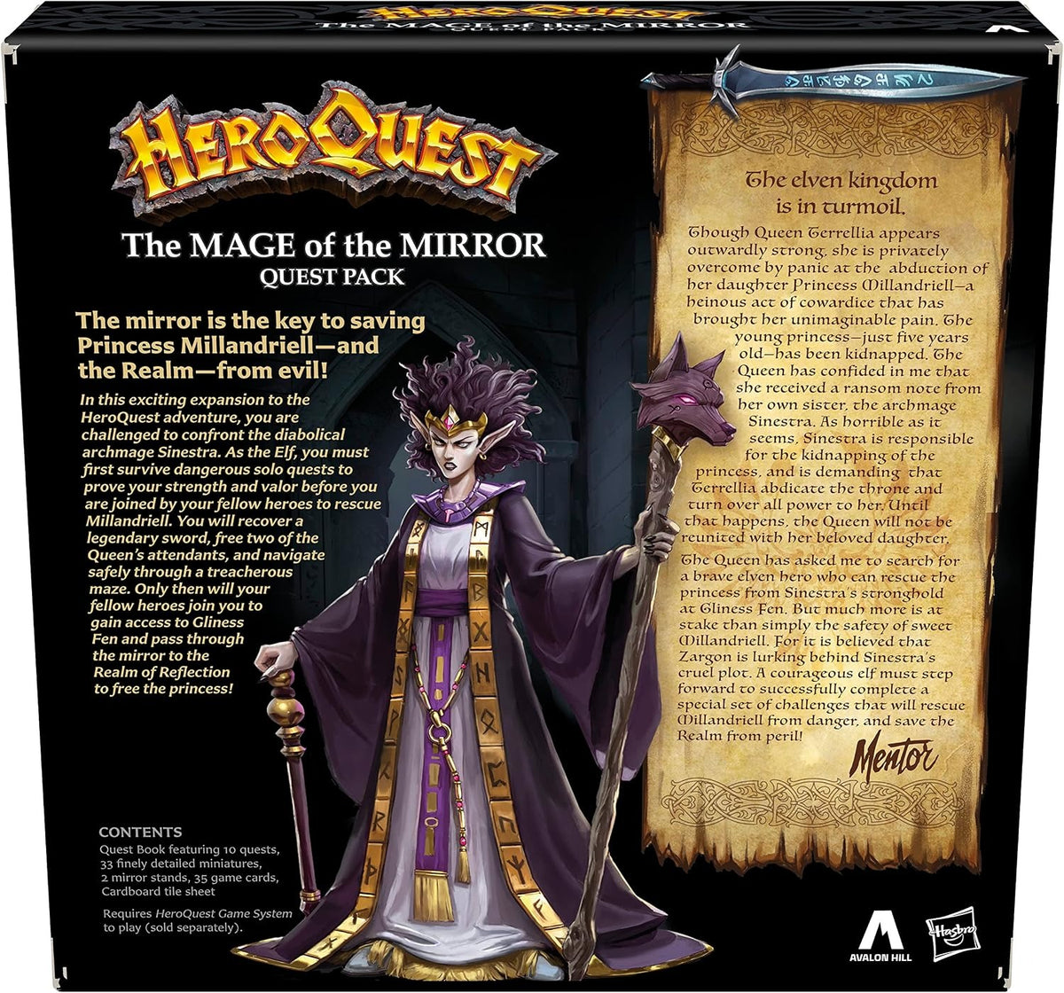 Heroquest: Mage of the Mirrior Quest Pack [Board Game, 2-5 Players] Board Game Hasbro