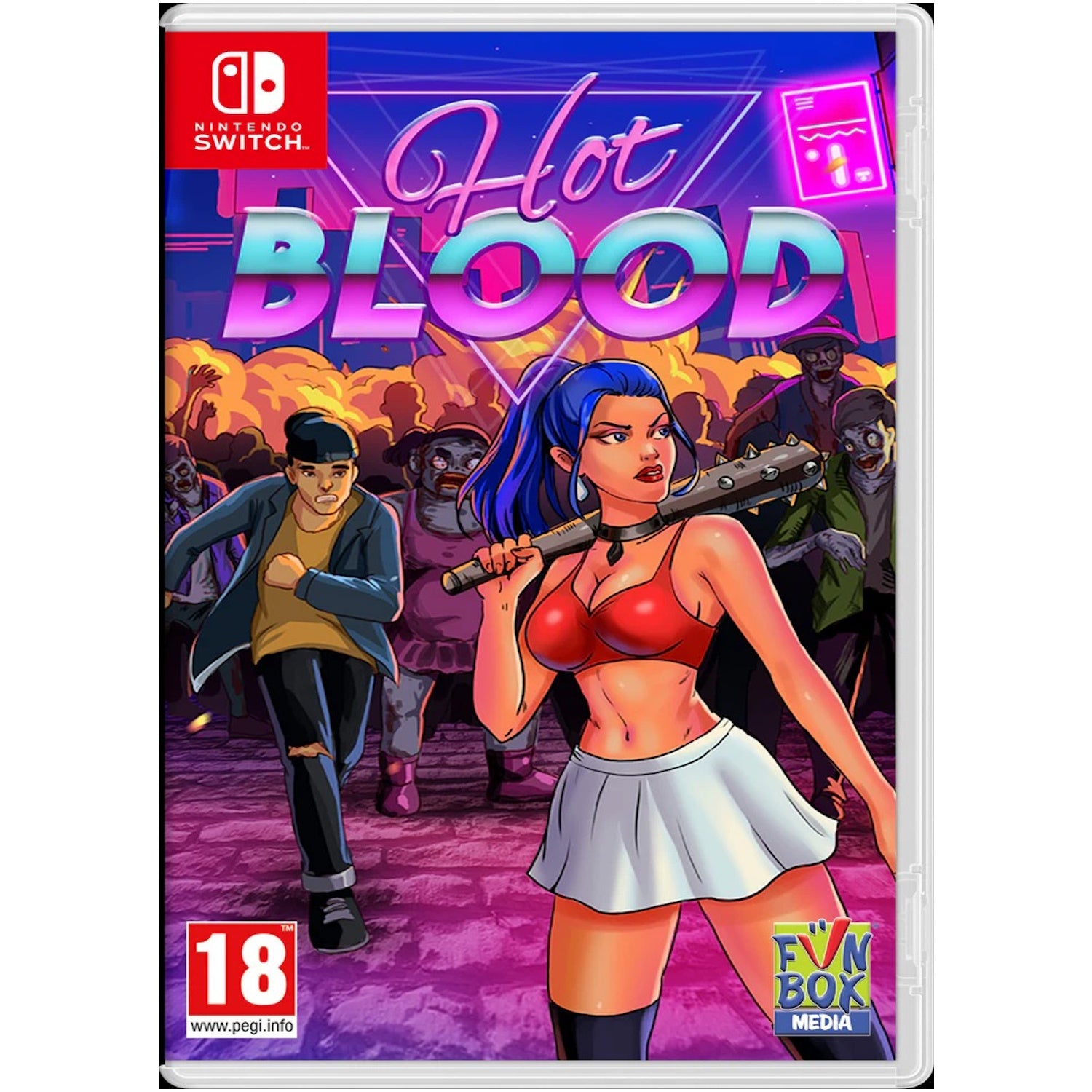 Hot Blood - Bonus x 2 Roxy Metal Key Rings [Nintendo Switch] Nintendo Switch Video Game Funbox Media