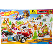Hot Wheels Toy Cars & Playset, 2025 Advent Calendar with 10 Vehicles in 1:64 Scale Toys & Games Mattel