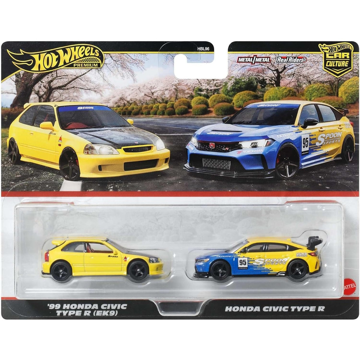 Hot Wheels Car Culture: '99 Honda Civic Type R - EK9 / Honda Civic Type R Toys & Games Mattel