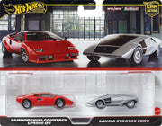 Hot Wheels Car Culture: Lamorghini Countach LP5000 QC / Lancia Stratos Zero Toys & Games Mattel