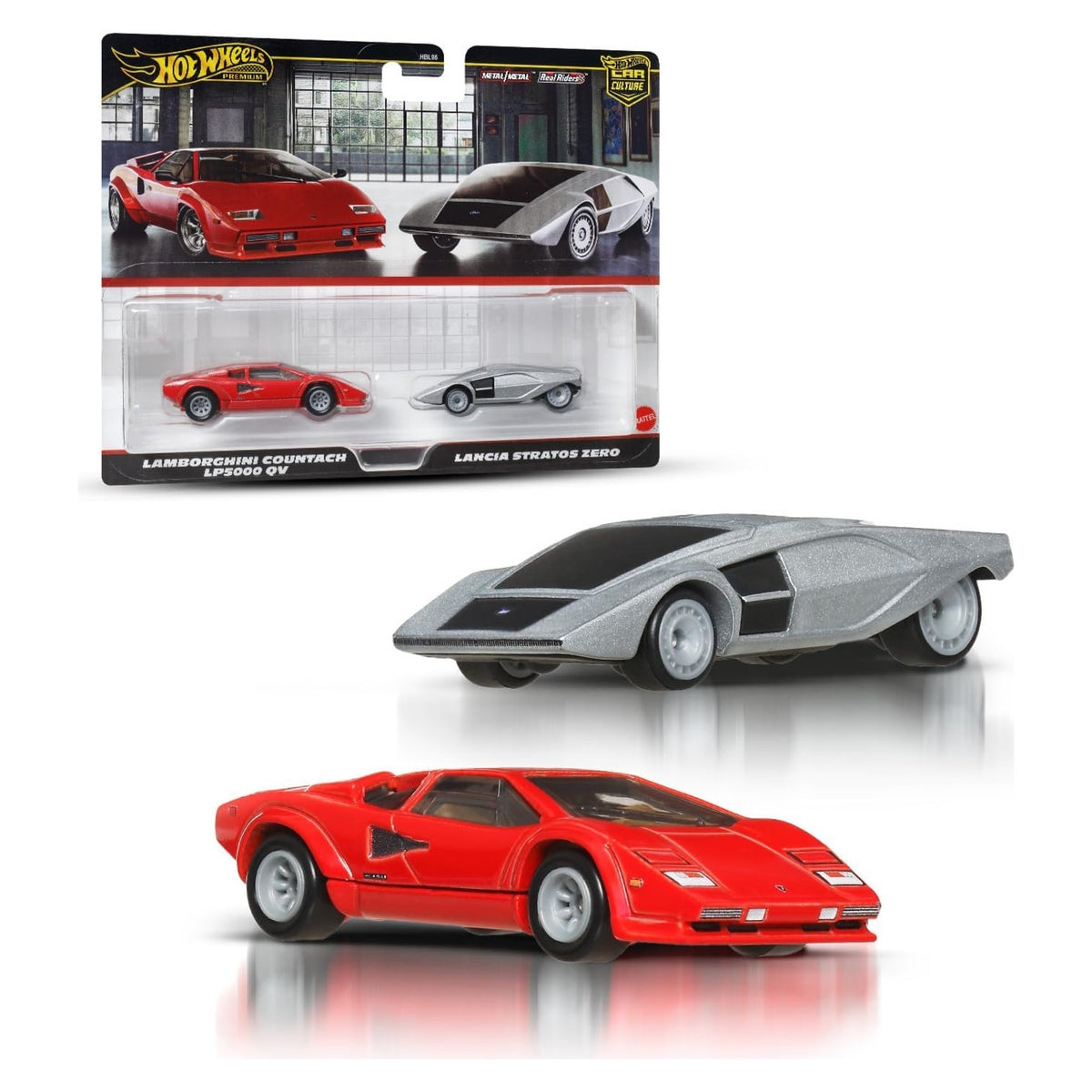 Hot Wheels Car Culture: Lamorghini Countach LP5000 QC / Lancia Stratos Zero Toys & Games Mattel