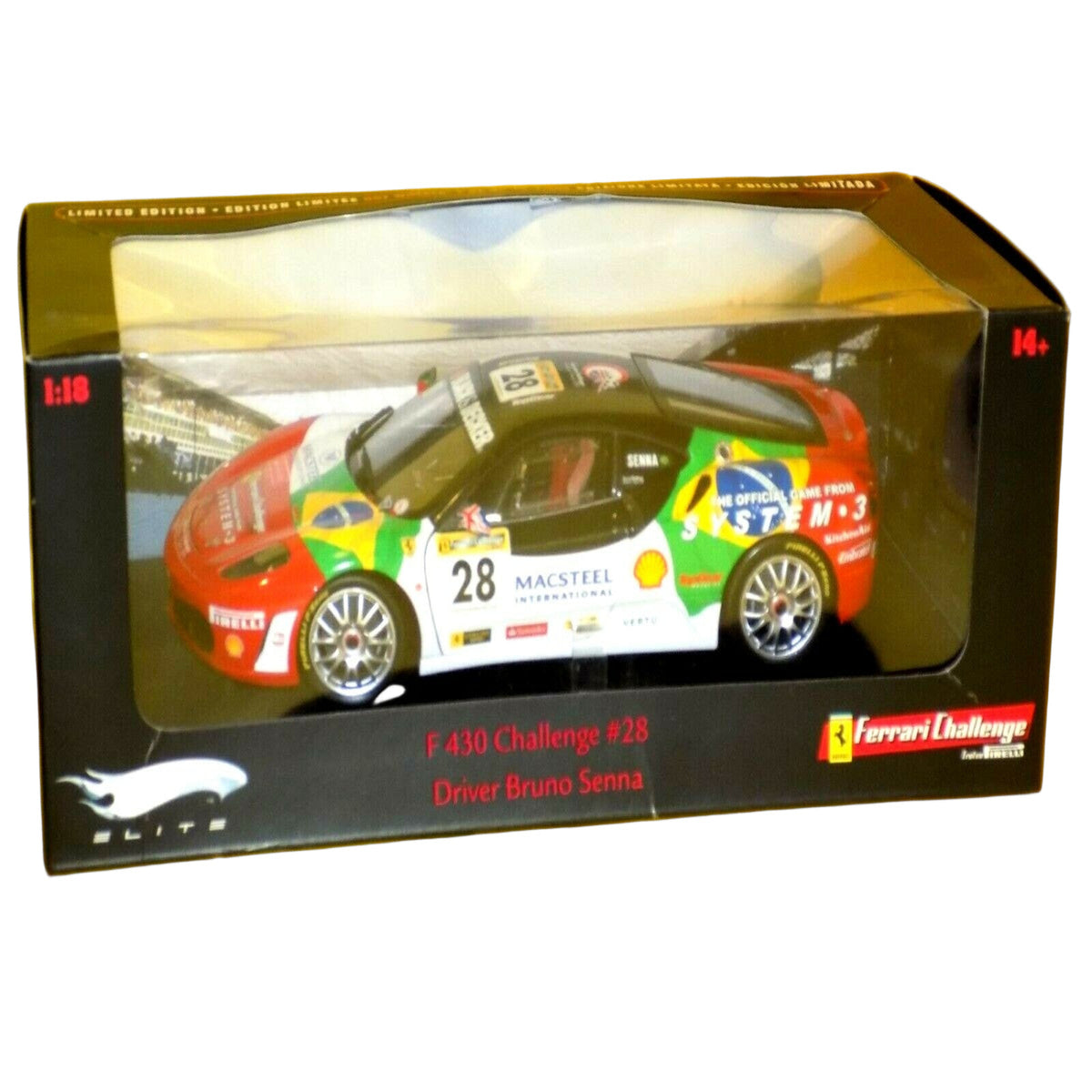 Hot Wheels: Driver Bruno Senna - Ferrari Challenge #28 F430 Toys & Games Mattel