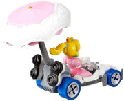 Hot Wheels Mario Kart: Princess Peach in B-Dasher Kart with Parasol Glider Toys & Games Mattel