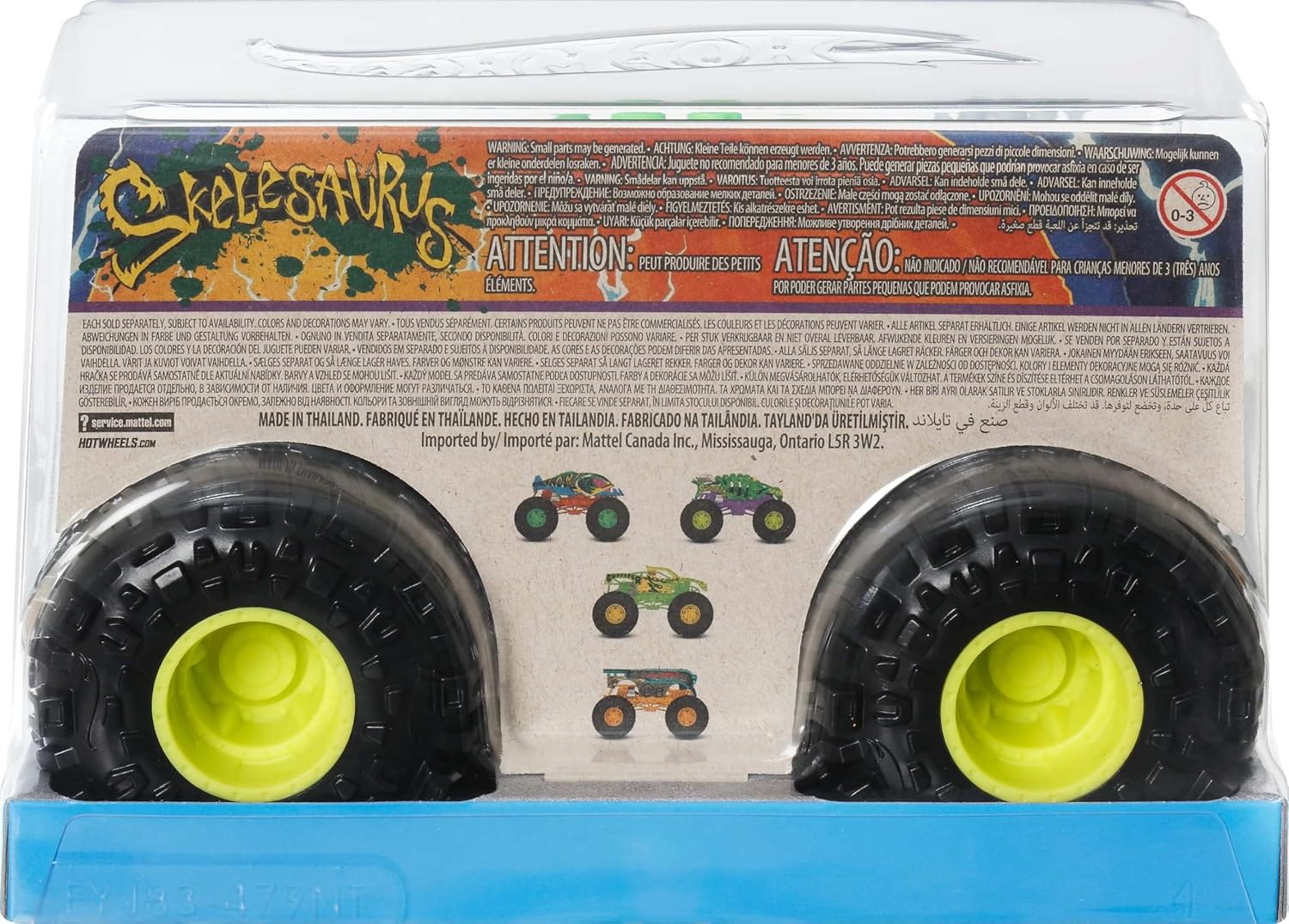 Hot Wheels: Oversized Monster Trucks - Skelesaurus Toys & Games Mattel