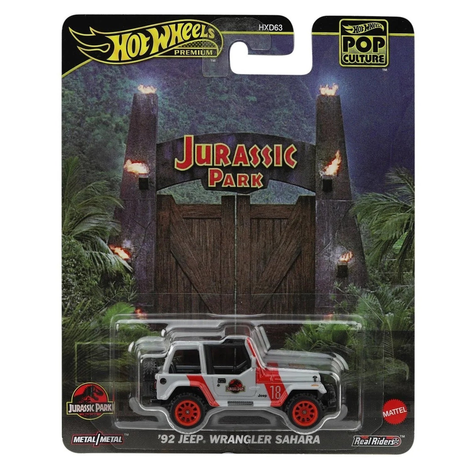 Hot Wheels Pop Culture: '92 Jeep Wrangler Sahara Toys & Games Mattel