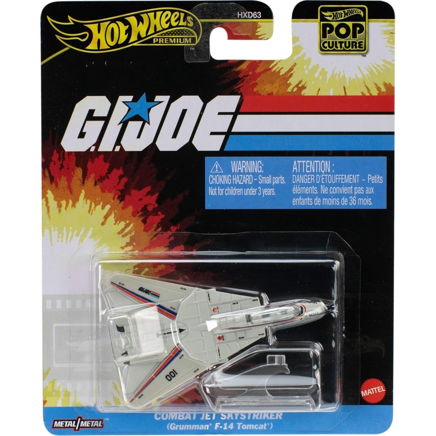 Hot Wheels Pop Culture: Combat Jet Skystriker Grumman F-14 Tomcat Toys & Games Mattel