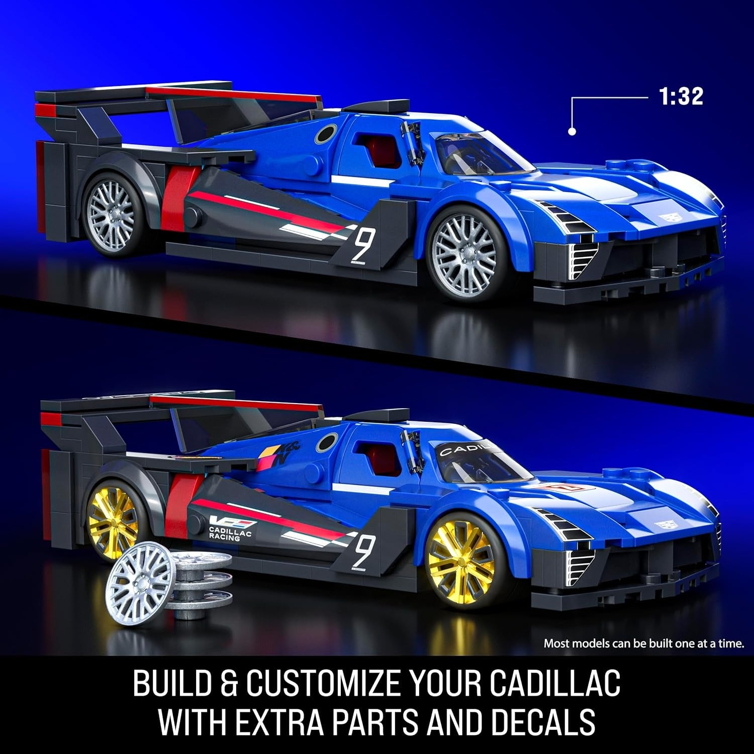 Mattel Brick Shop: Speed Series Cadillac Project GTP Hypercar Building Set Toys & Games Mattel