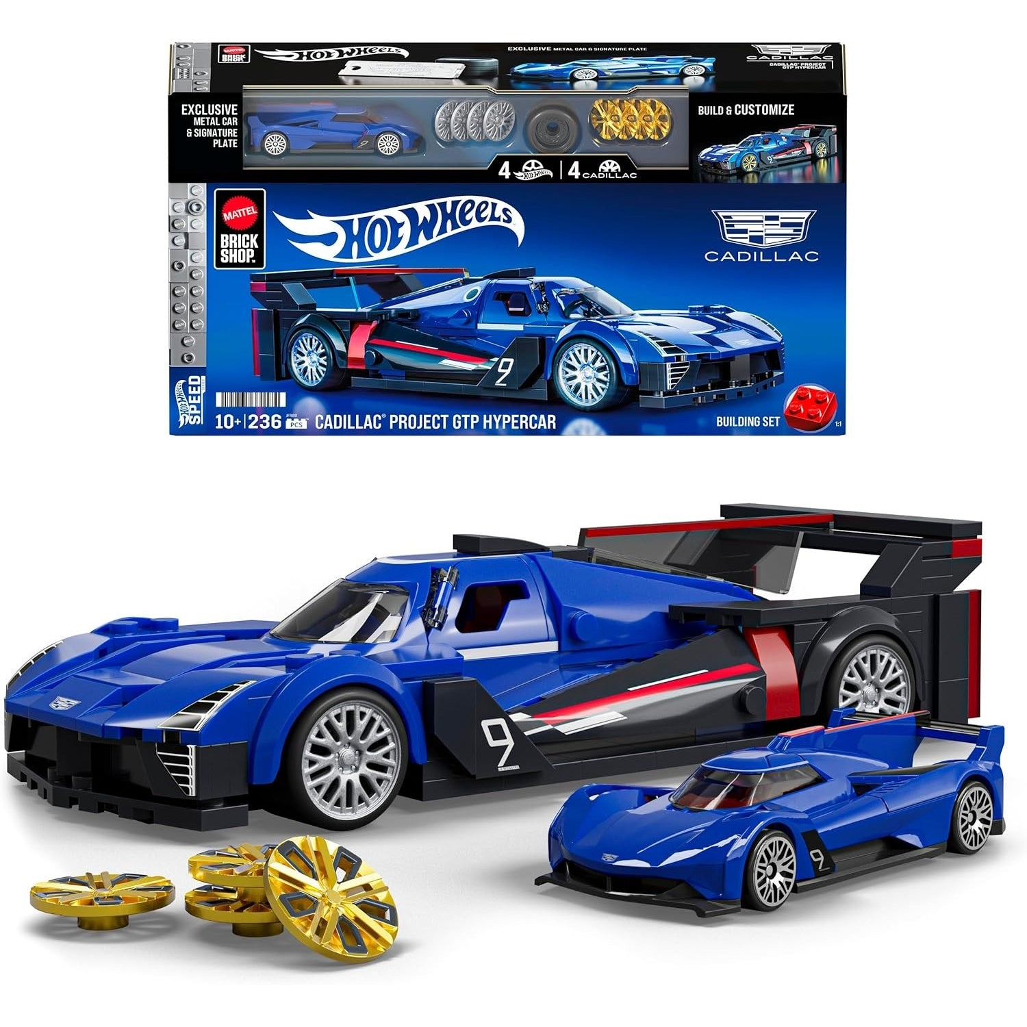 Mattel Brick Shop: Speed Series Cadillac Project GTP Hypercar Building Set Toys & Games Mattel