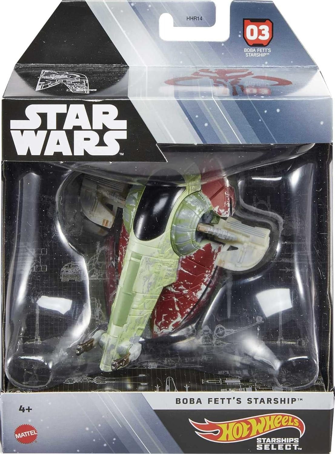 Hot Wheels: Starships Select - Boba Fetts Starship Premium Collectable Replica Toys & Games Mattel
