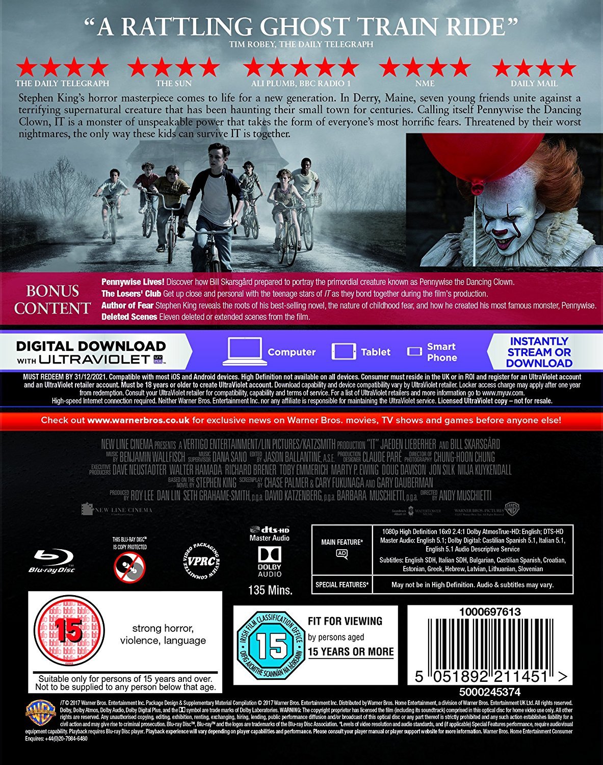 IT Chapter 1 [Blu-Ray] Blu-Ray Movie Warner Bros.   