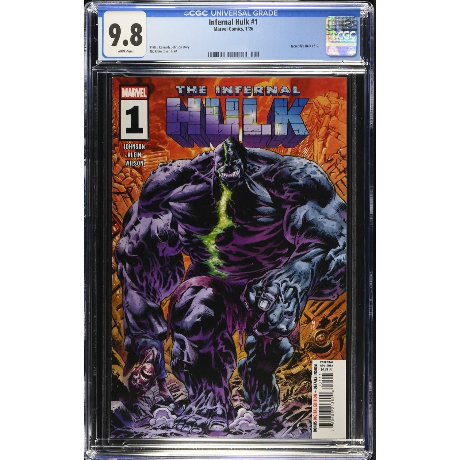 Infernal Hulk: #1 [Nic Klein CGC 9.8 CVR A] 2025 Comics Marvel Comics