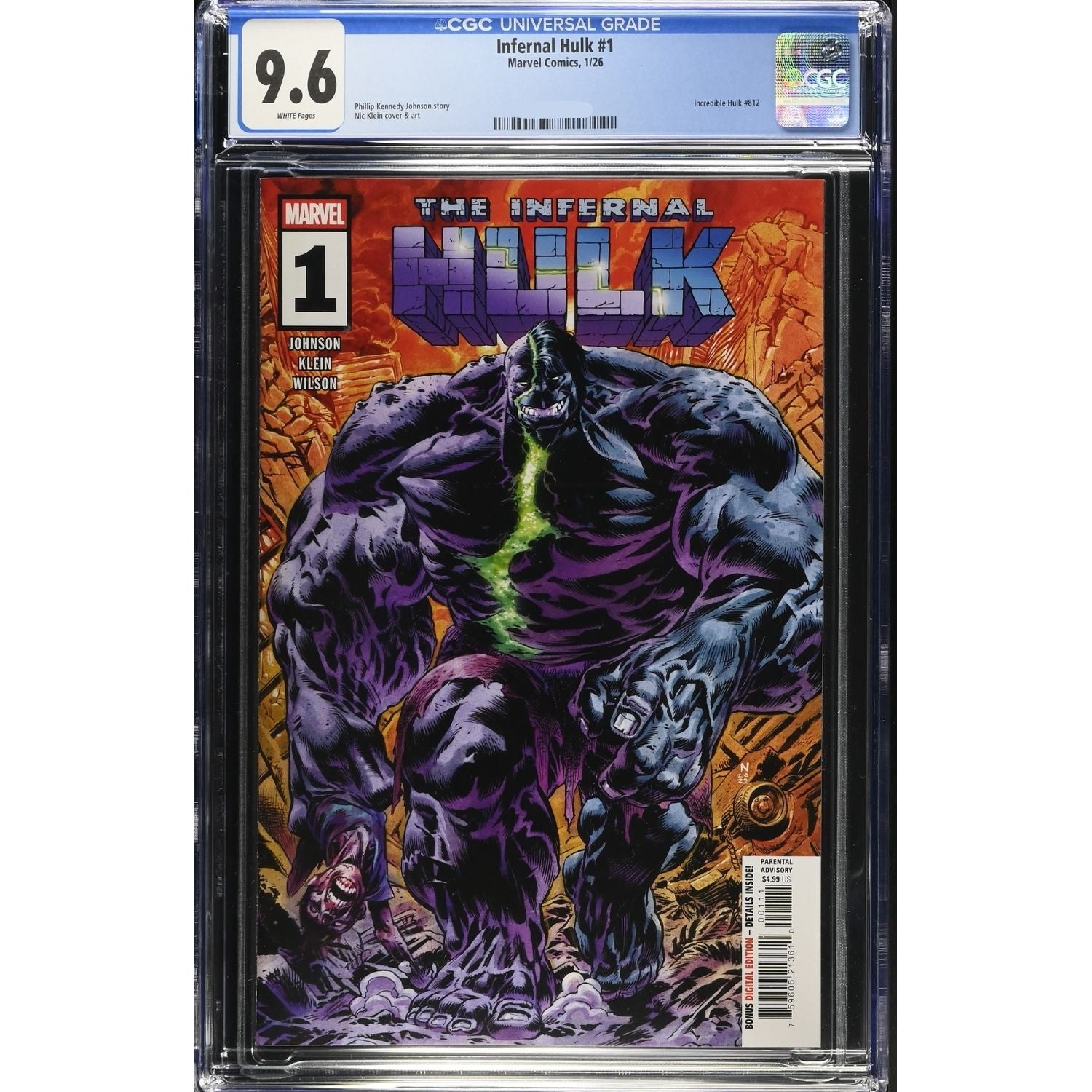 Infernal Hulk: #1 [Nic Klein CGC 9.6 CVR A] 2025 Comics Marvel Comics