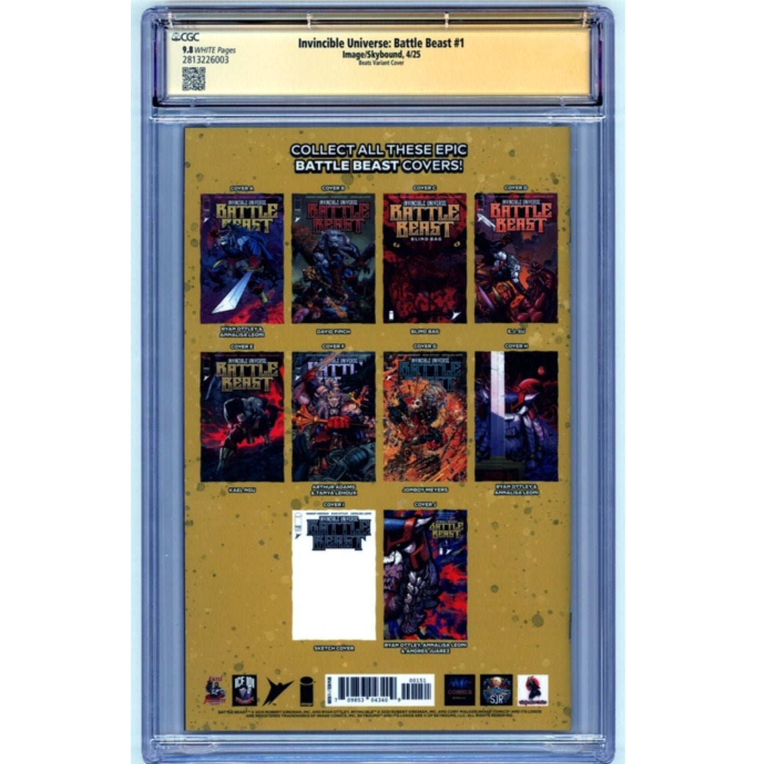 Invincible Universe Battle Beast: #1 [Todd Beats CGC 9.8 Signature Series Bloody Remark CVR] 2025 Comics Image Comics