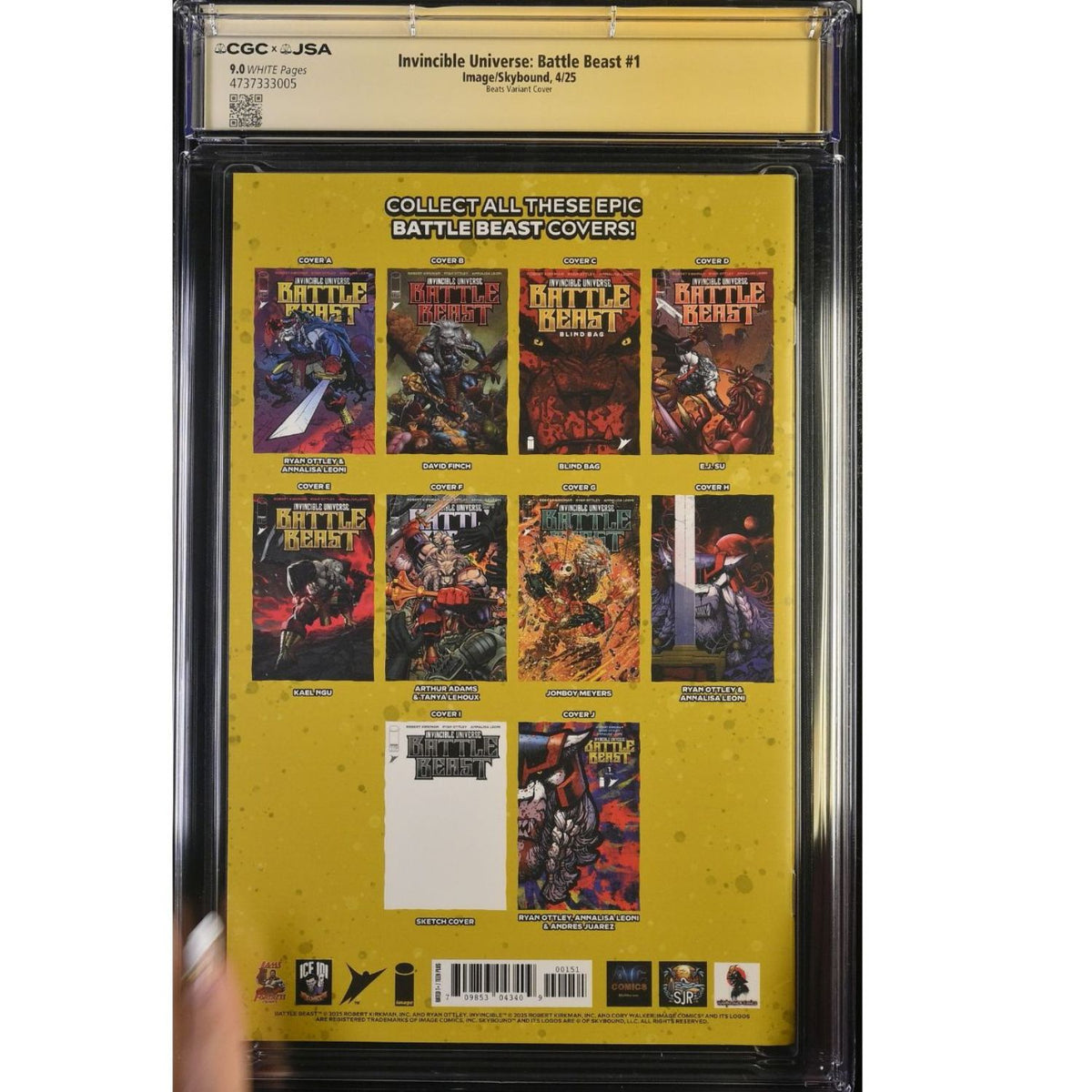 Invincible Universe Battle Beast: #1 [Todd Beats CGC 9.0 Remark Battle Beast Signature Foil Virgin] 2025