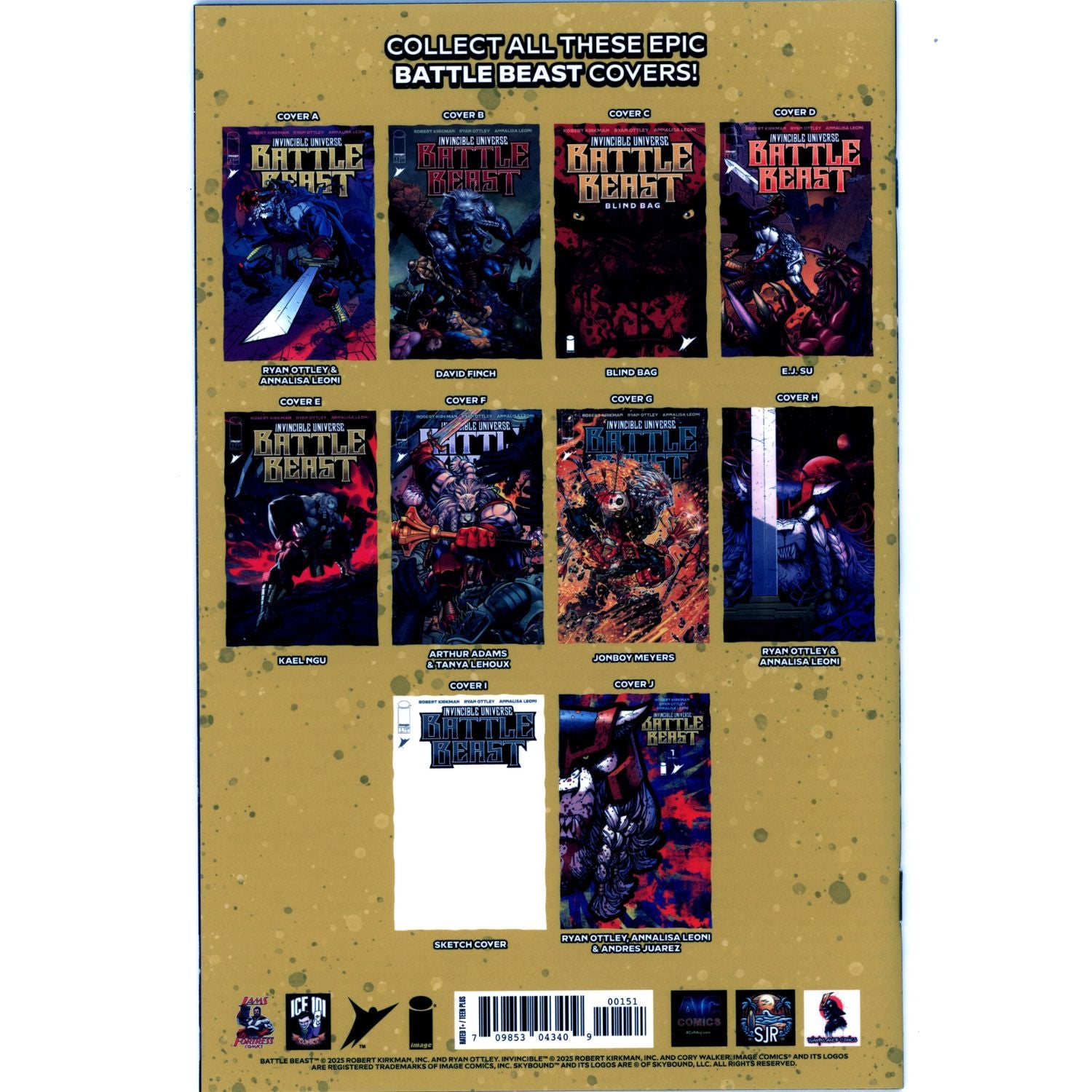 Invincible Universe Battle Beast: #1 [Todd Beats "Bloody Spot" Shopville Exclusive] Comics Image Comics