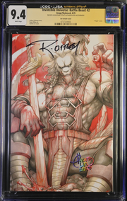 Invincible Universe Battle Beast: #2 [Ottley/Rachta CGC 9.4 Shopville Exclusive Rainbow Double Signature] 2025 Comics Image Comics