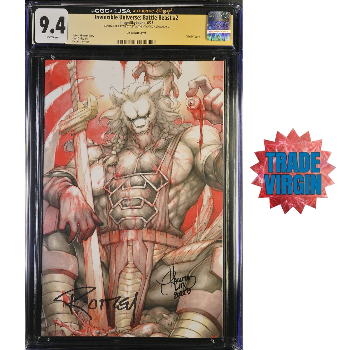 Invincible Universe Battle Beast: #2 [Rachta Lin CGC 9.4 Shopville Exclusive Signature X 2] 2025