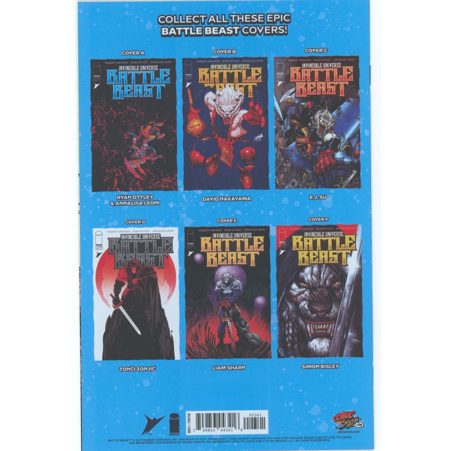 Invincible Universe Battle Beast: #3 [Spot Foil Signed by Brooks & Ottley] 2025 Comics Image Comics