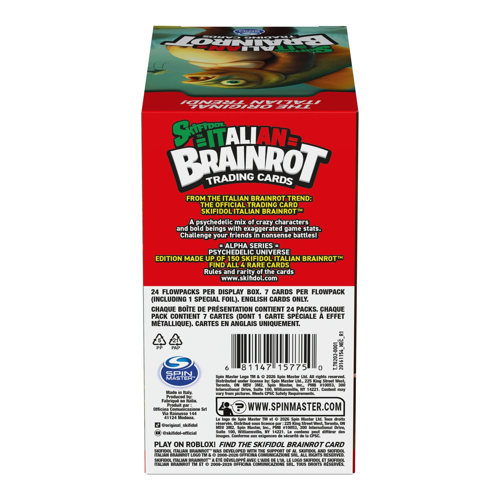Italian Brainrot TCG: Universe Psychedelic Wave 1 Alpha Booster Box - 24 Packs Card Game Skifidol