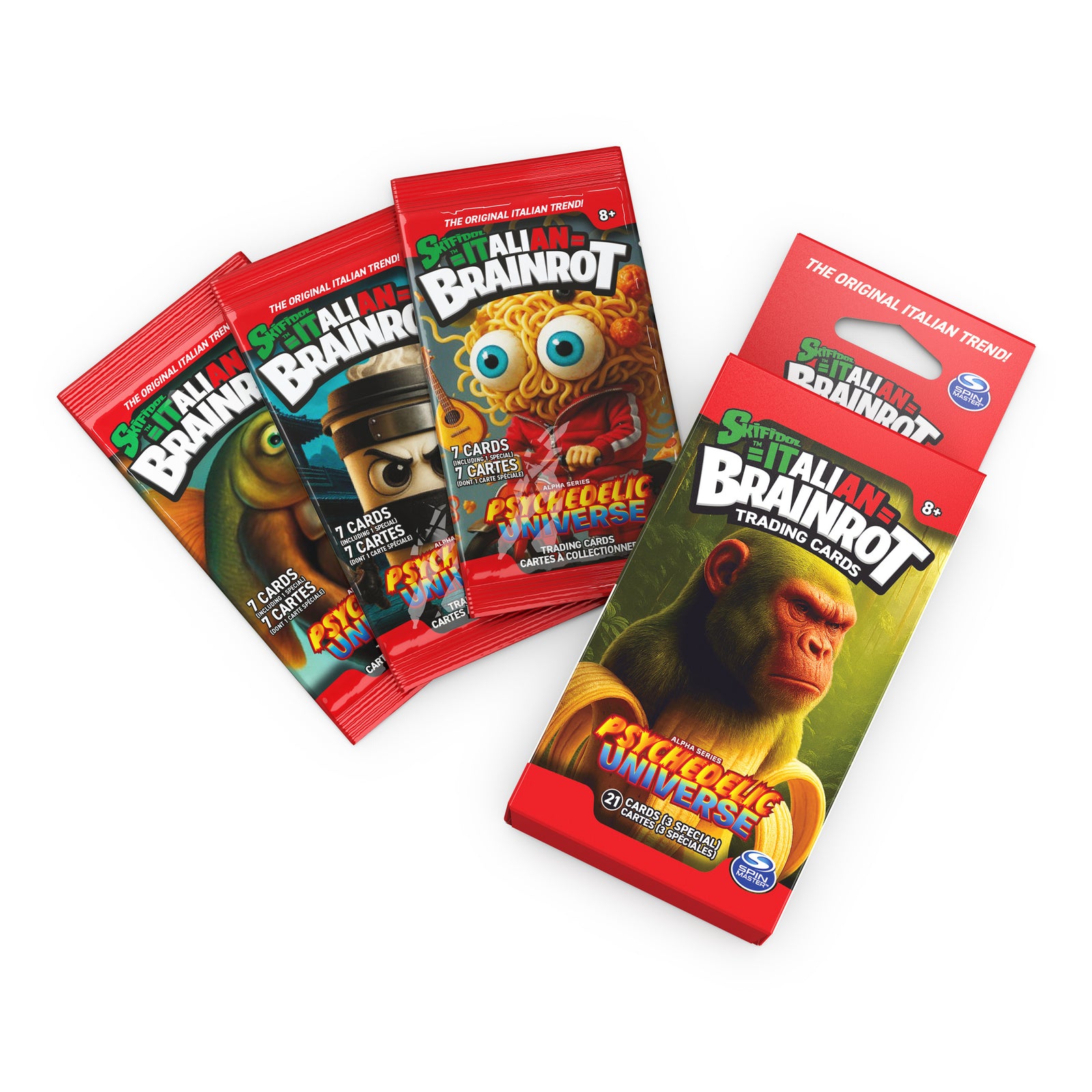 Italian Brainrot TCG: Alpha Series Wave 1 Psychedelic Universe Bundle - 3 Packs Card Game Skifidol