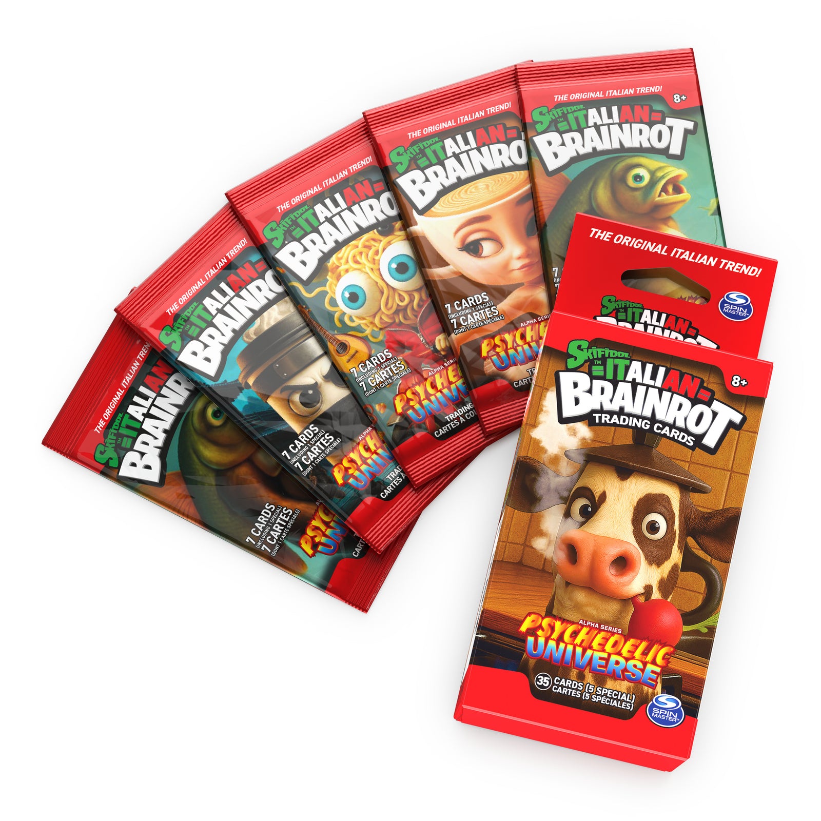 Italian Brainrot TCG: Alpha Series Psychedelic Universe 5 Pack Booster Bundle Card Game Skifidol