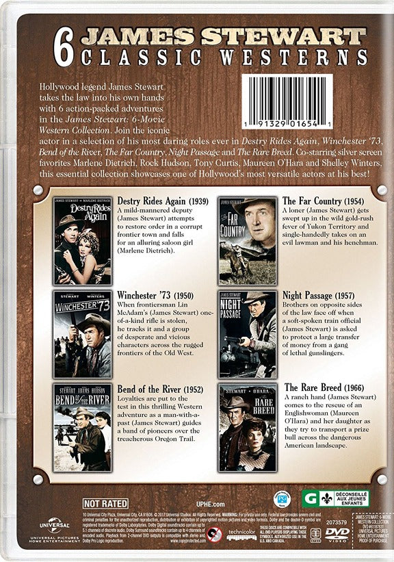 James Stewart: 6 Movie Western Collection [DVD] DVD Movie Universal
