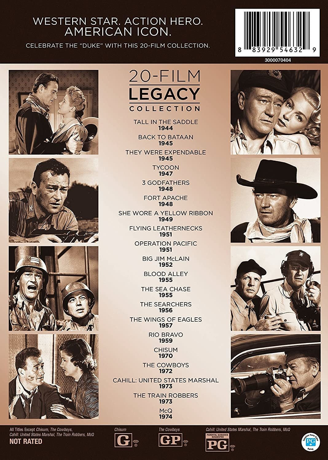 John Wayne - 20 Film Legacy Collection [DVD] DVD Box Set / Series Warner Brothers