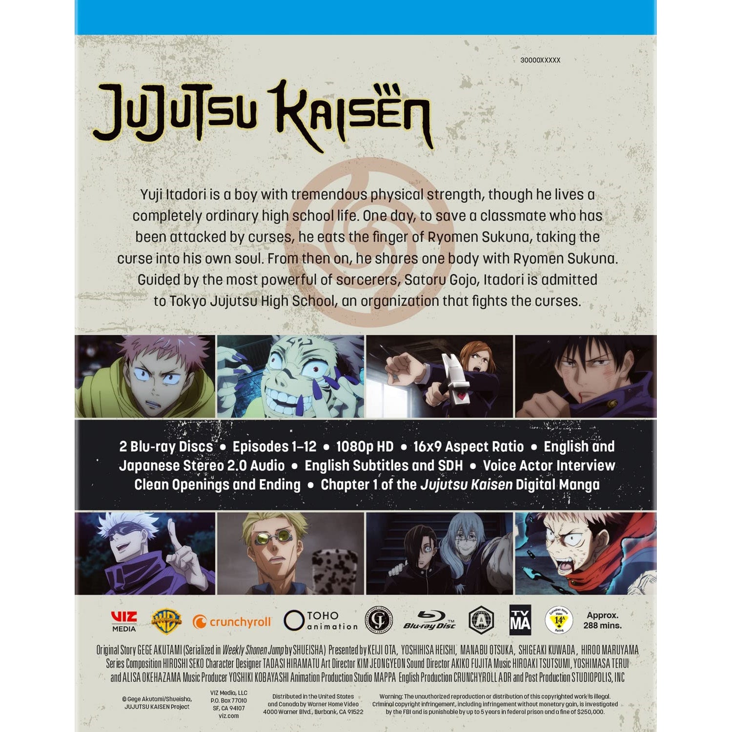 Jujutsu Kaisen - Season 1, Part 1 [Blu-ray] DVDs & Blu-Rays Viz Media   