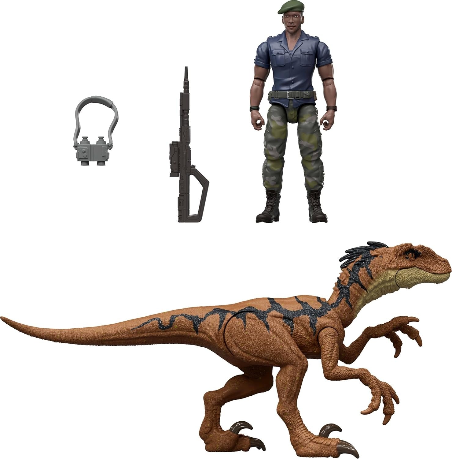 Jurassic World Rebirth: Duncan Kincaid and Velociraptor Toys & Games Mattel