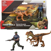 Jurassic World Rebirth: Duncan Kincaid and Velociraptor Toys & Games Mattel