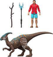 Jurassic World Rebirth: Reuban Delgado and Parasaurolophus Toys & Games Mattel