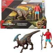 Jurassic World Rebirth: Reuban Delgado and Parasaurolophus Toys & Games Mattel
