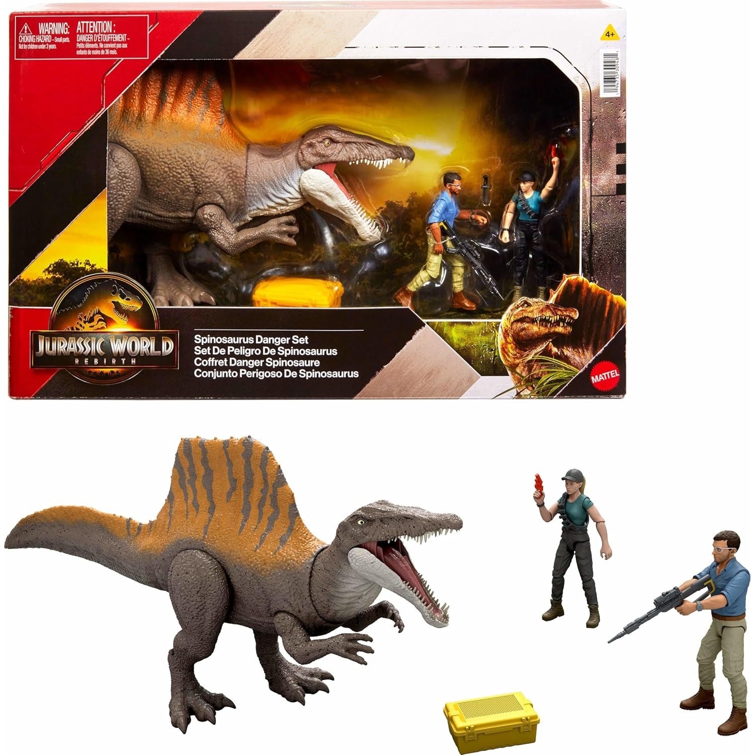 Jurassic World Rebirth: Spinosaurus Danger Set Toys & Games Mattel