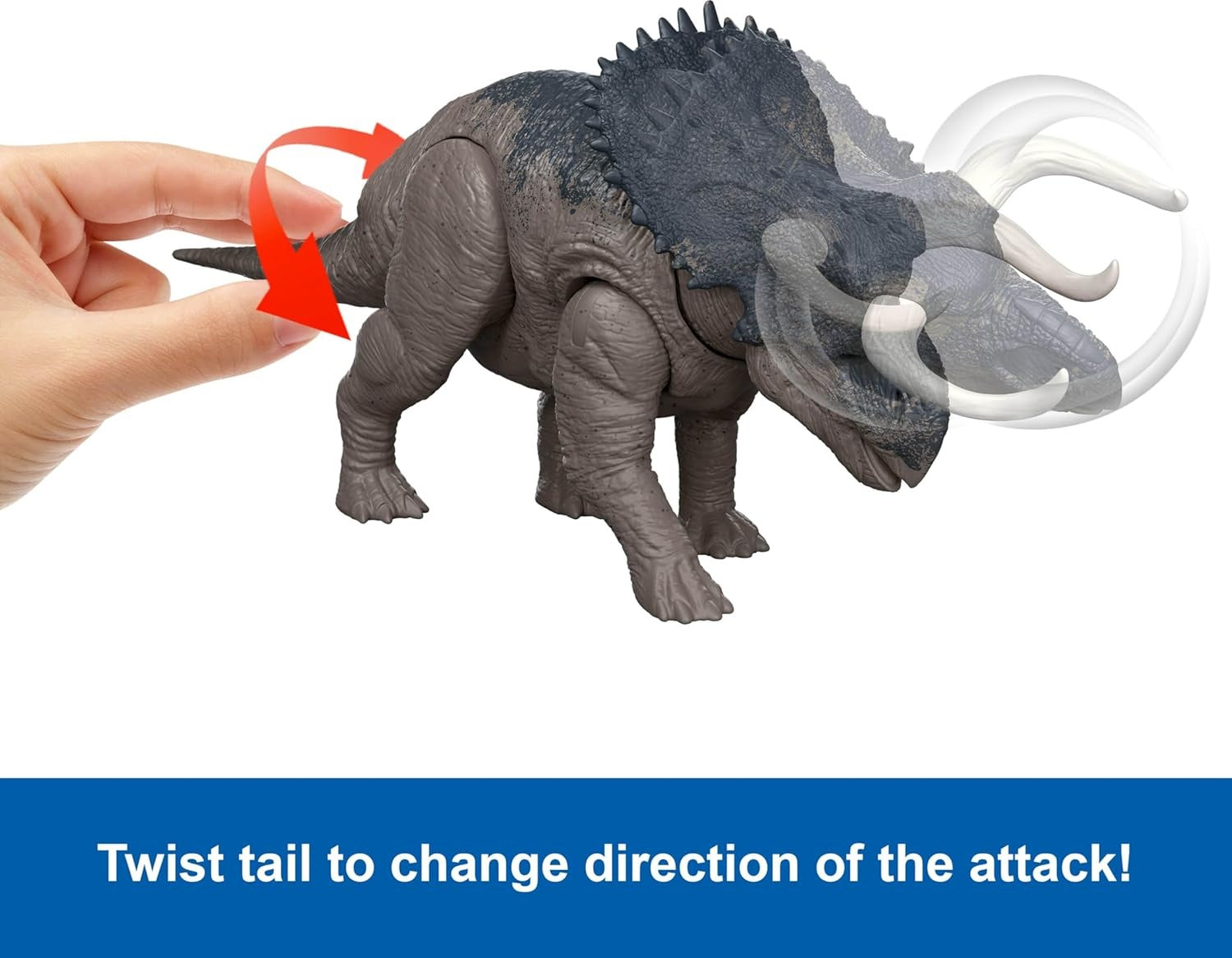 Jurassic World Rebirth: Wild Roar Nasutoceratops Toys & Games Mattel