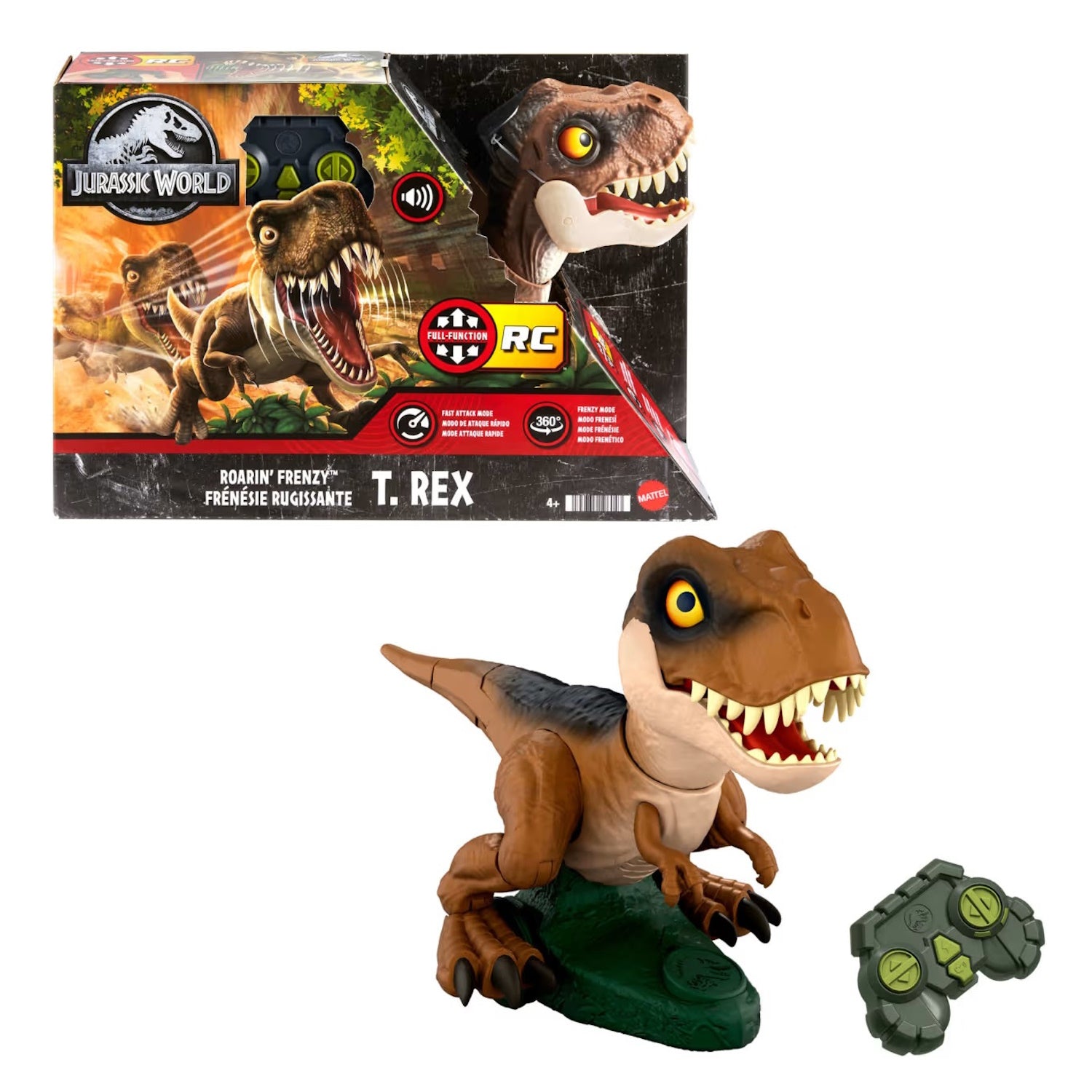 Jurassic World: Roarin' Frenzy T. Rex Toys & Games Mattel