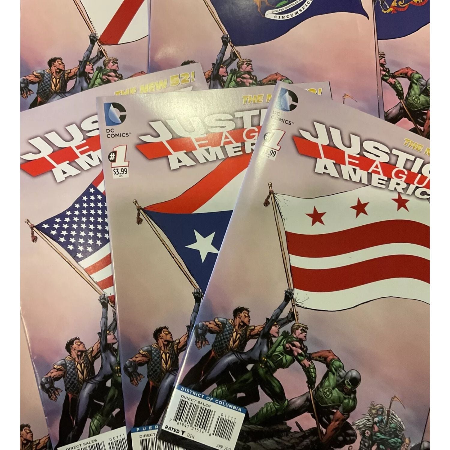 Justice League of America: #1 [David Finch Set of 53 Flag CVRs] 2013 Comics DC Comics