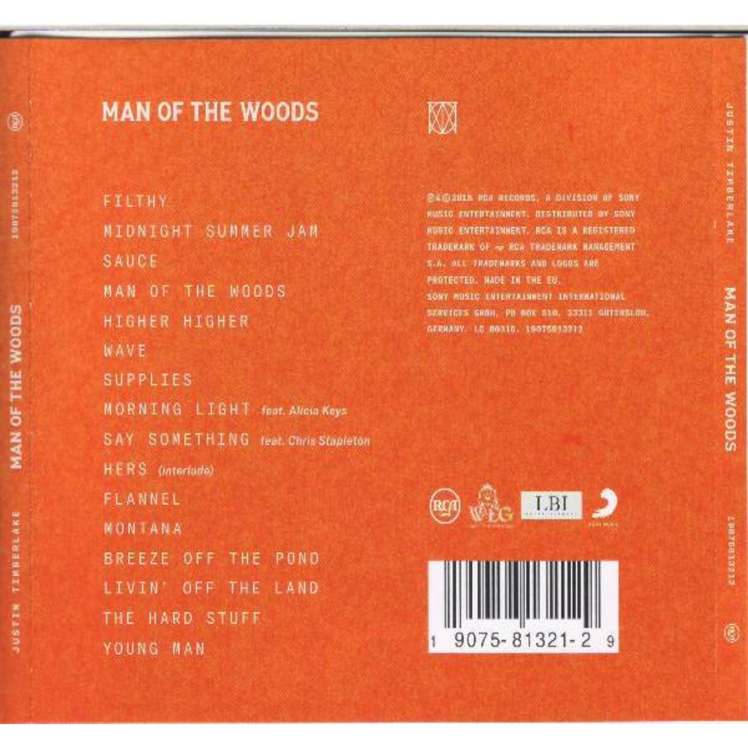 Justin Timberlake: Man Of The Woods [Audio CD] Audio CD/Vinyl Sony Music