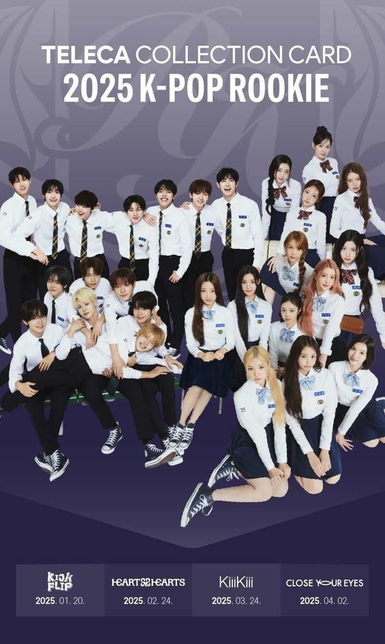 K-Pop Rookie Teleca Collection Cards: 2025 - 10 Packs + Promo Pack Card Game break & company inc.