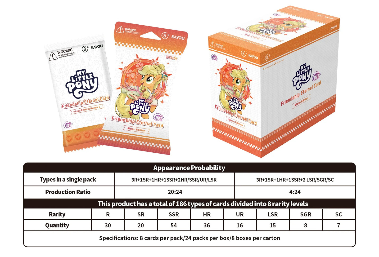 Kayou TCG: My Little Pony - Friendship Eternal Moon Edition Series 1 Booster Box - 24 Packs Card Game Kayou