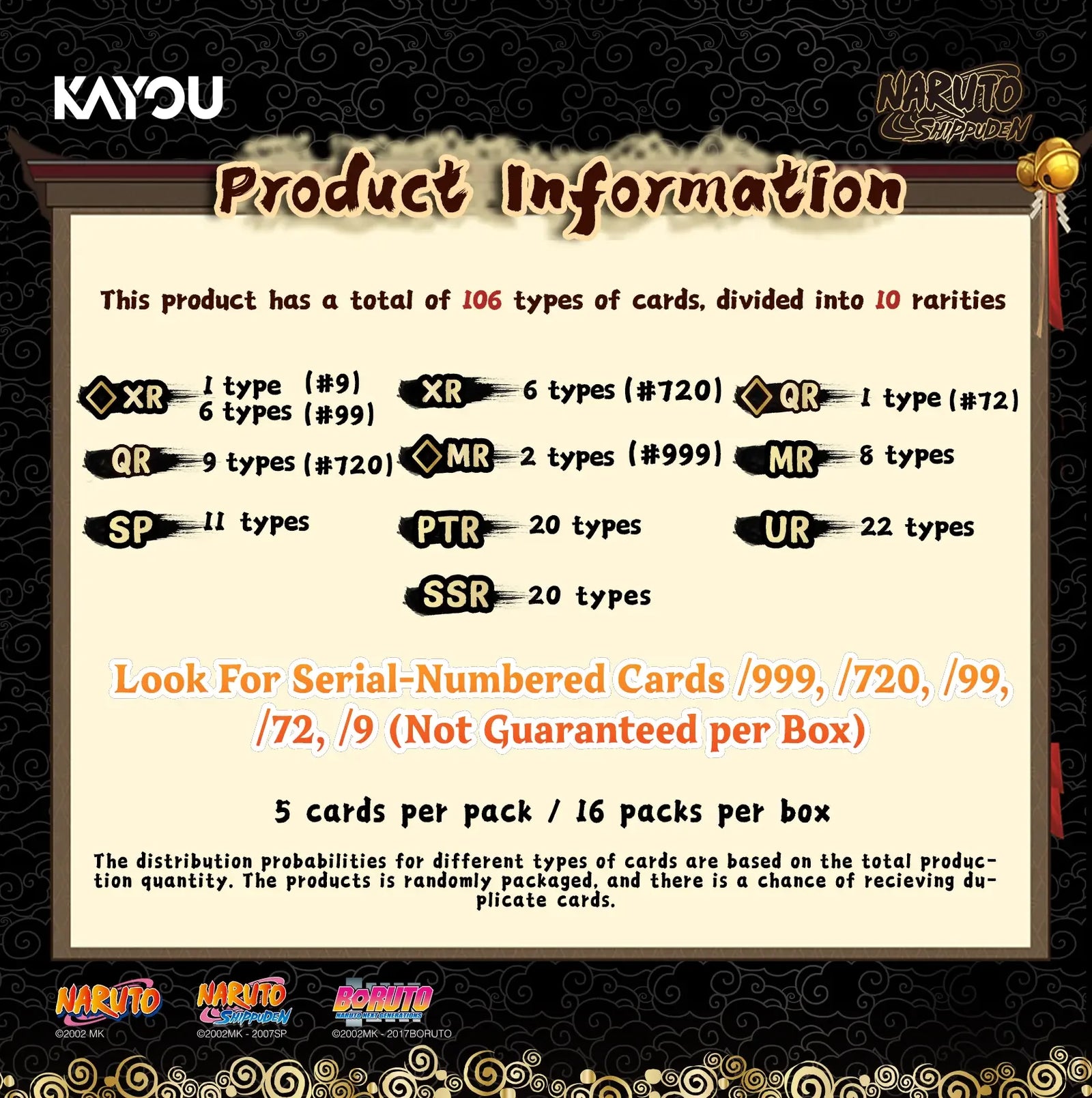 Kayou TCG: Naruto Smriti Ninja Age Premium Collector Box - 16 Packs Trading Cards Kayou