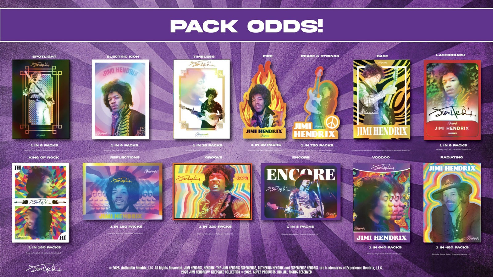 Keepsake: Jimi Hendrix Premiere Collector's Edition Booster Box - Lava Edition Memorabilia Keepsake