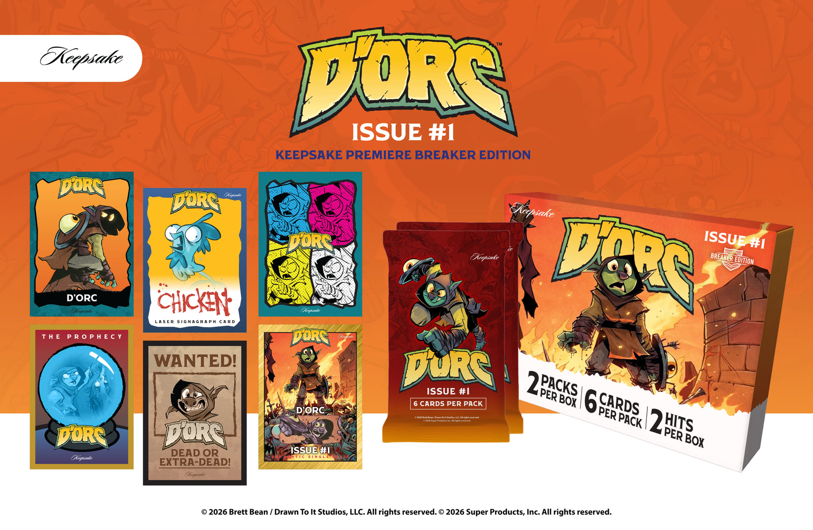Keepsake: D'ORC Issue #1 Premiere Breaker Edition Box - 2 Packs Trading Cards Keepsake